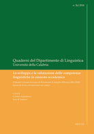 Cover of sviluppo e la valutazione delle competenze linguistiche in contesto accademico. Il Quadro Comune Europeo di Riferimento (Consiglio d'Europa 2001/2018). Spunti di ricerca ed esperienze sul campo