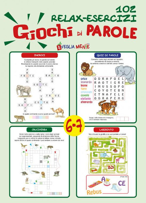 Cover of 102 relax esercizi. Giochi di parole 6-7 anni