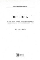 Cover of Decreta. Selecta inter ae quae anno 2009 prodierunt cura eiusdem apostolici tribunalis edita