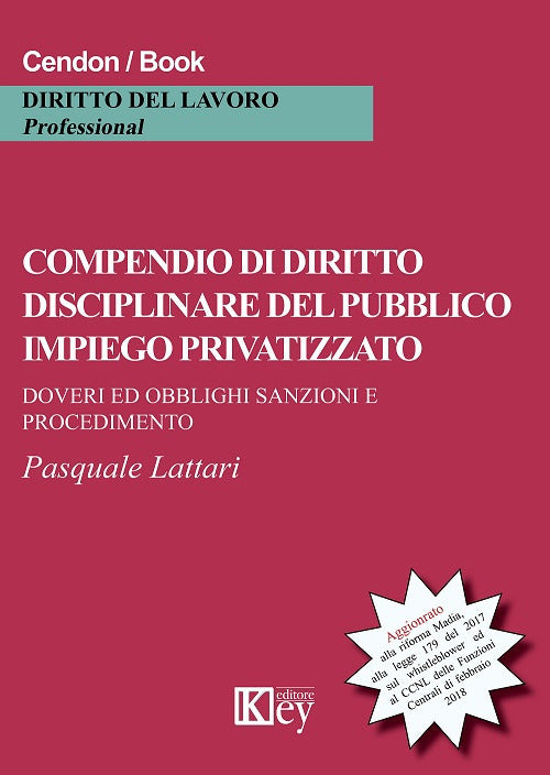 Cover of Compendio di diritto disciplinare del pubblico impiego privatizzato