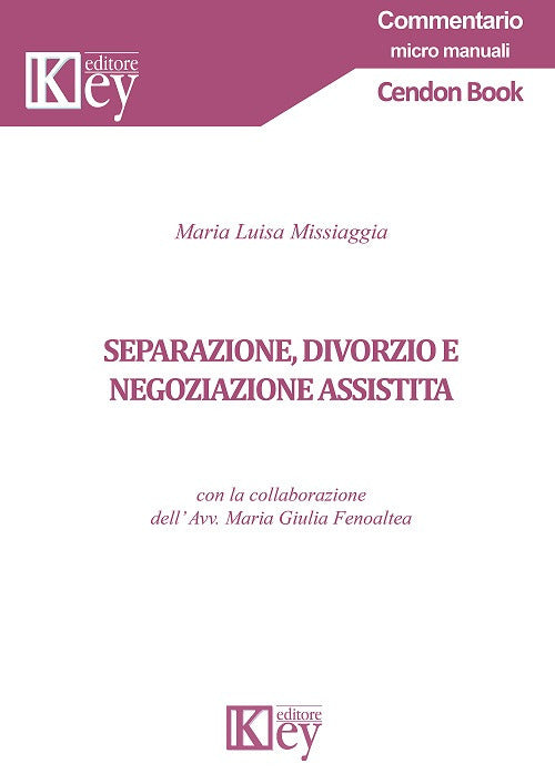 Cover of Separazione, divorzio e negoziazione assistita