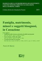 Cover of Famiglia, matrimonio, minori e soggetti bisognosi, in Cassazione