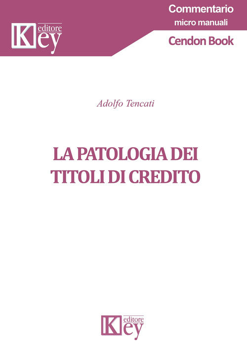 Cover of patologia dei titoli di credito