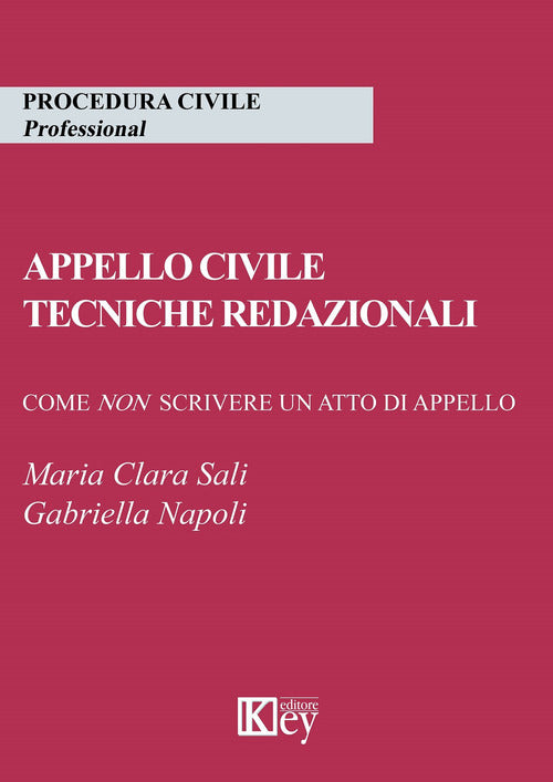 Cover of Appello civile. Tecniche redazionali. Come non scrivere un atto di appello