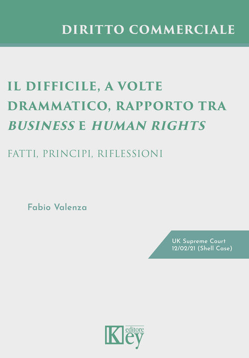Cover of difficile, a volte drammatico, rapporto tra business e human rights. Fatti, principi, riflessioni