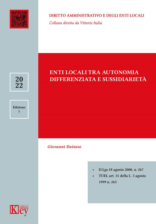 Cover of Enti locali tra autonomia differenziata e sussidiarietà
