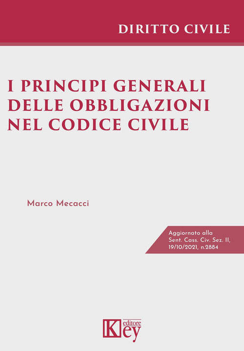 Cover of principi generali delle obbligazioni nel codice civile