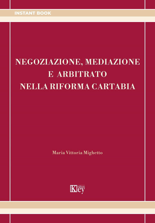 Cover of Negoziazione, mediazione e arbitrato nella riforma Cartabia