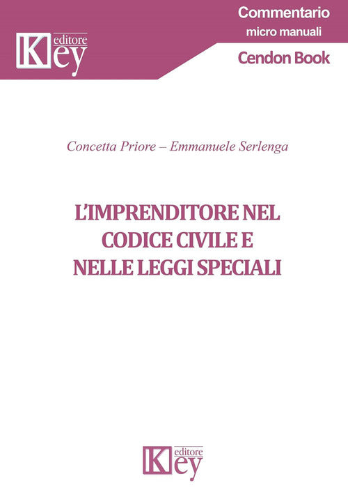 Cover of imprenditore nel codice civile e nelle leggi speciali