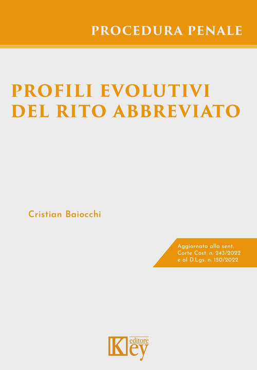 Cover of Profili evolutivi del rito abbreviato