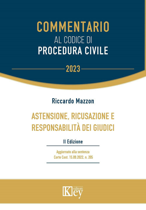 Cover of Astensione, ricusazione, poteri e responsabilità dei giudici