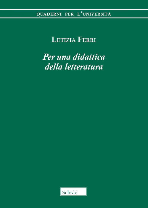 Cover of Per una didattica della letteratura