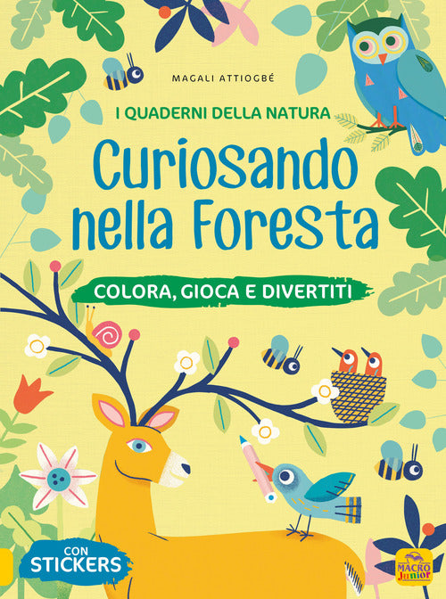 Cover of Curiosando nella foresta. Colora, gioca e divertiti. Con adesivi