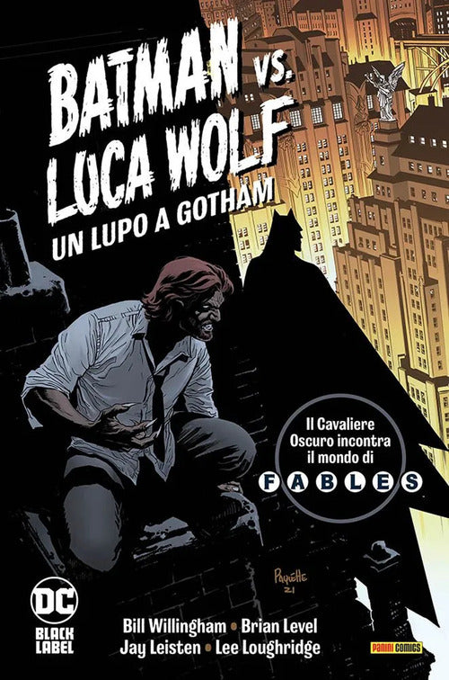 Cover of lupo a Gotham. Batman vs. Luca Wolf