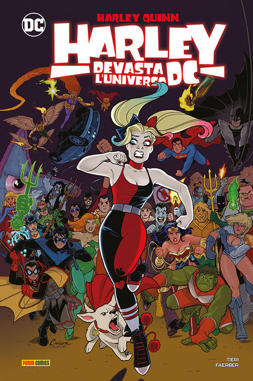 Cover of Harley devasta l'universo DC. Harley Quinn