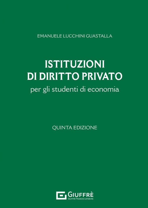 Cover of Istituzioni di diritto privato per gli studenti di economia