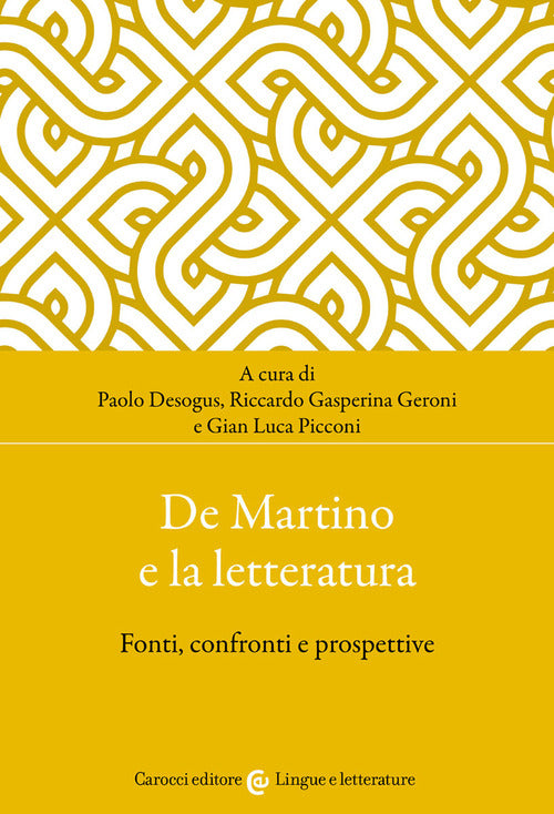 Cover of De Martino e la letteratura. Fonti, confronti e prospettive