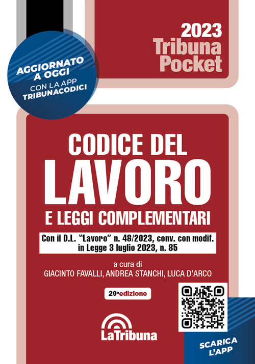 Cover of Codice del lavoro e leggi complementari