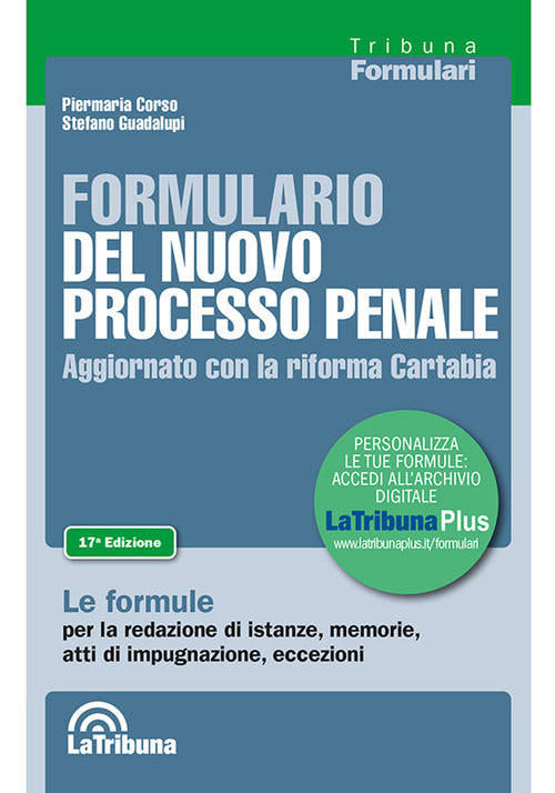 Cover of Formulario del nuovo processo penale