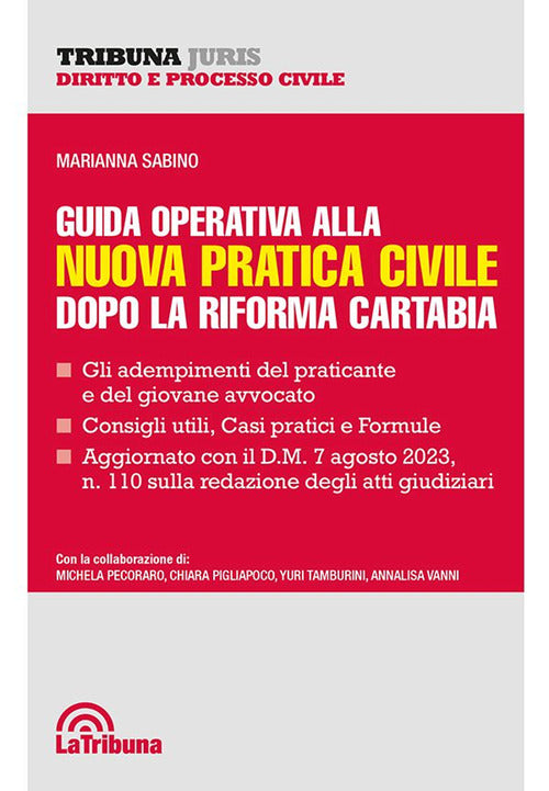 Cover of Guida operativa alla nuova pratica civile dopo la riforma Cartabia