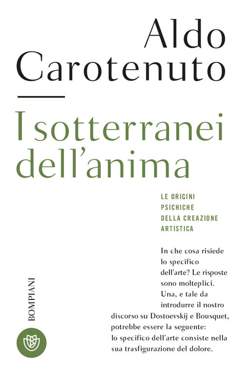 Cover of sotterranei dell'anima. Le origini psichiche della creazione artistica