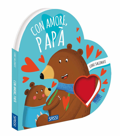 Cover of Con amore, papà. Libri sagomati