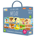 Play and learn. My day. Steam puzzle