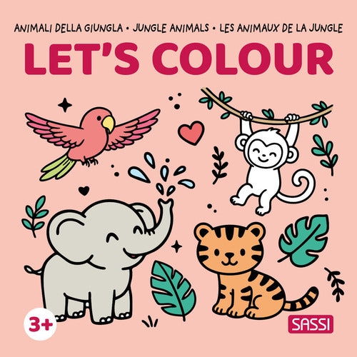 Animali della giungla-Jungle Animals-Les animaux de la jungle. Let's colour
