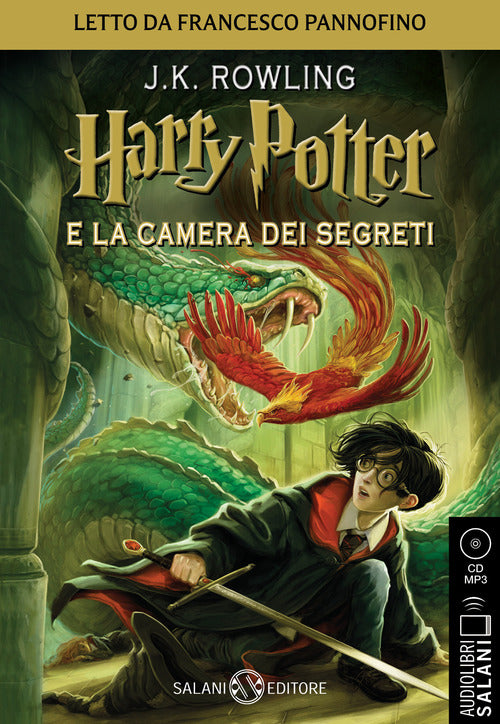 Cover of Harry Potter e la camera dei segreti letto da Francesco Pannofino. Audiolibro. CD Audio formato MP3