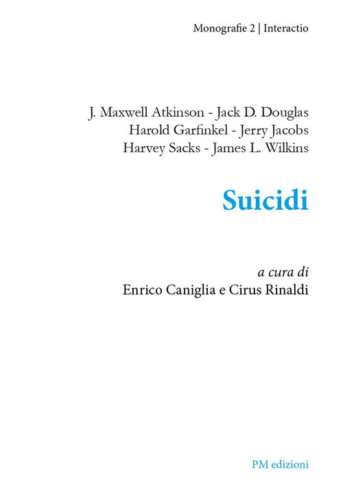 Cover of Suicidi