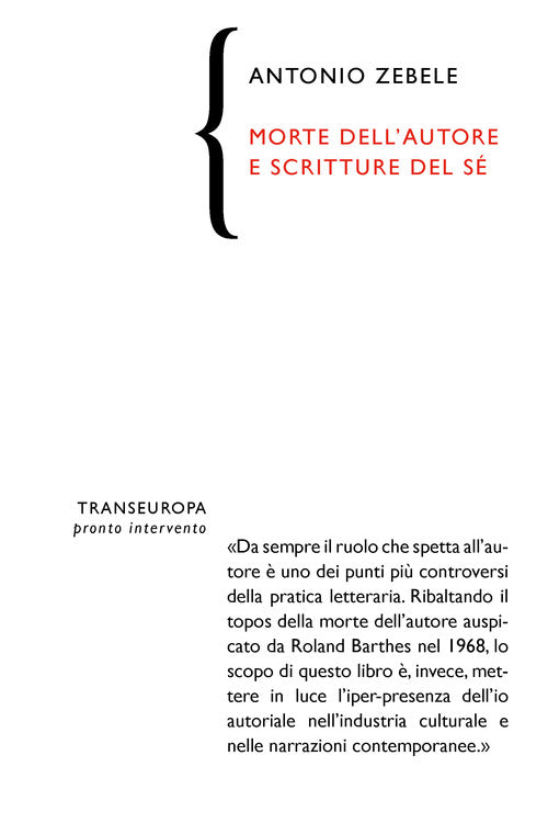 Cover of Morte dell'autore e scritture del sé