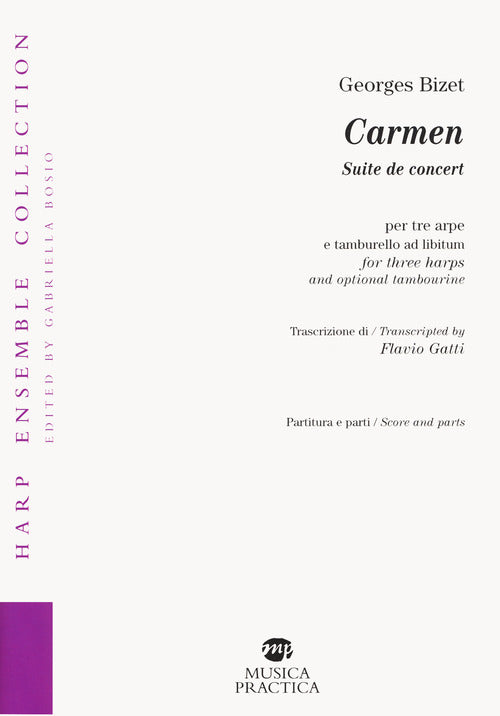 Cover of Carmen Suite de concert per tre arpe e tamburello ad libitum