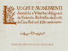 Cover of Luoghi e monumenti danteschi a Viterbo (rist. anast.)