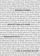 Cover of Architettura Alto Adige. bergmeisterwolf – MoDusArchitects. Catalogo della mostra (Napoli, 10-25 gennaio 2020)