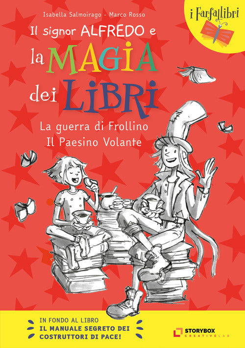 Cover of guerra di Frollino e il Paesino Volante. Il signor Alfredo e la magia dei libri