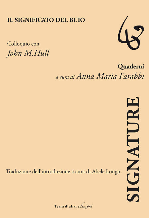 Cover of significato del buio