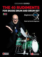 Cover of 40 rudiments for snare drum and drumset. Beginner to pro. Ediz. italiana e inglese