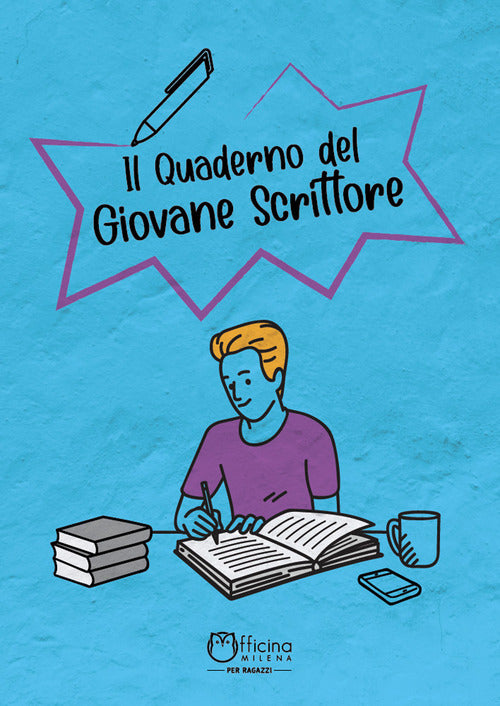 Cover of quaderno del giovane scrittore. Copertina celeste
