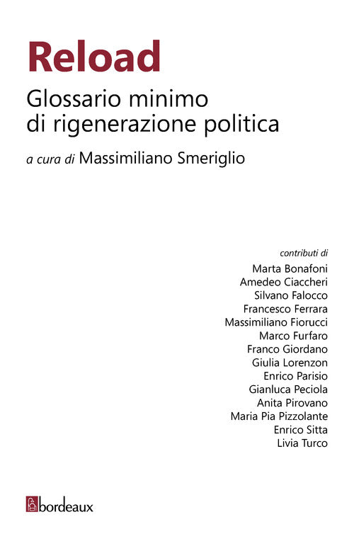 Cover of Reload. Glossario minimo di rigenerazione politica