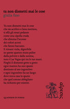 Tu non dismetti mai le cose