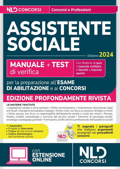 Assistente sociale 2024. Manuale + Test di verifica per la preparazione all'esame di abilitazione e ai concorsi