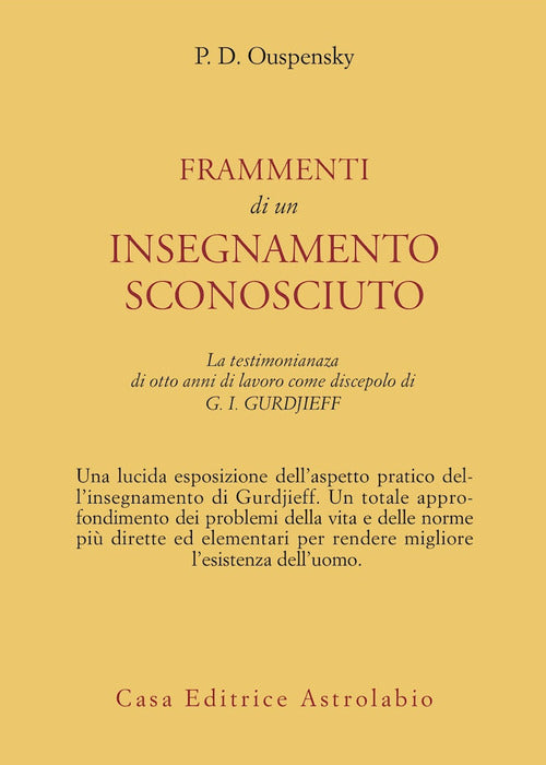 Frammenti di un insegnamento sconosciuto