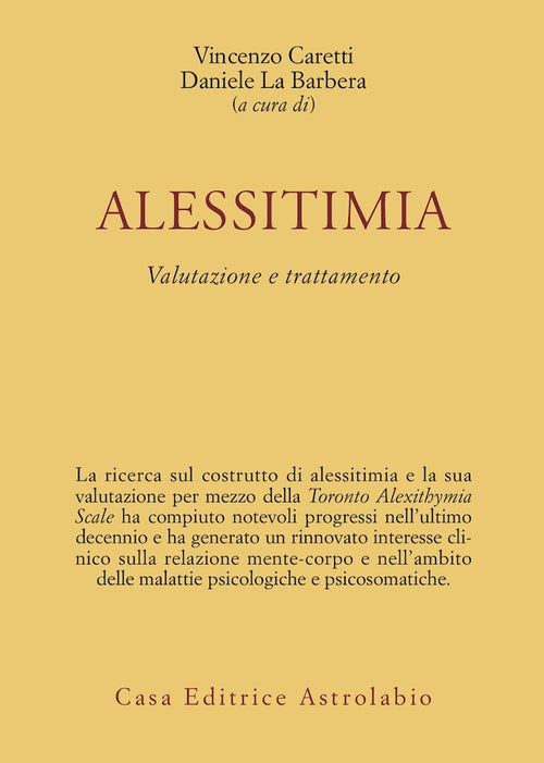 Alessitimia. Valutazione e trattamento