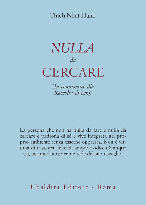 Nulla da cercare. Un commento alla raccolta di Linjii