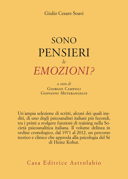 Sono pensieri le emozioni?
