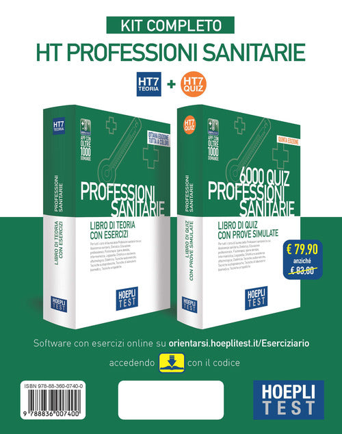 Hoepli test. Professioni sanitarie. Kit completo: Libro di teoria con esercizi-6000 Quiz con prove simulate