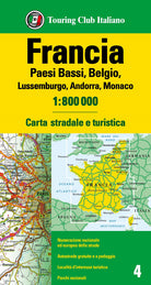 Francia. Olanda, Belgio, Lussemburgo, Andorra, Monaco 1:800.000. Carta stradale e turistica