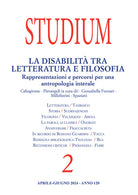 Studium. Vol. 2: La disabilit tra letteratura e filosofia. Rappresentazioni e percorsi per una antropologia interale