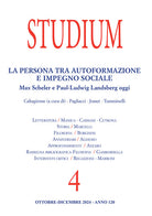 Studium. Vol. 4: La persona tra autoformazione e impegno sociale. Max Scheler e Paul-Ludwig Landsberg oggi