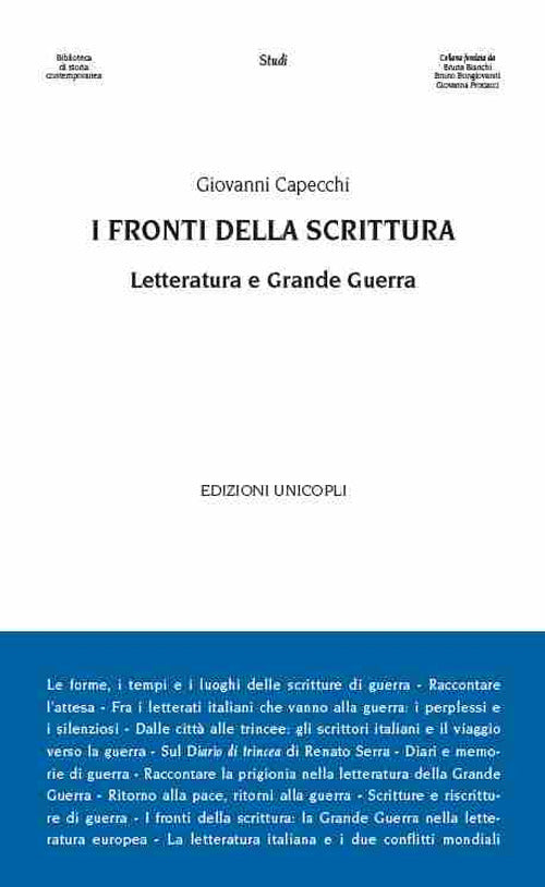I fronti della scrittura. Letteratura e grande guerra